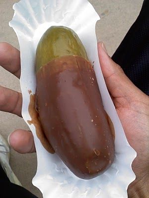 Chocolate coated pickles