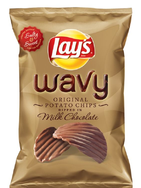 Chocolate covered potato chips