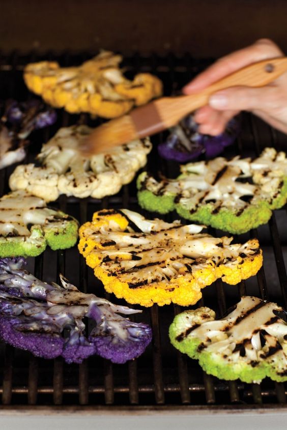 Grill some purple cauliflower