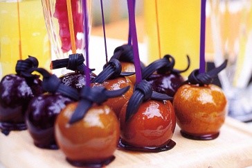 Black and Orange Toffee Apples