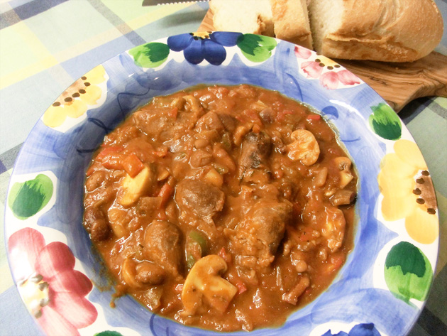 Spicy Sausage, Bean and Tomato Casserole