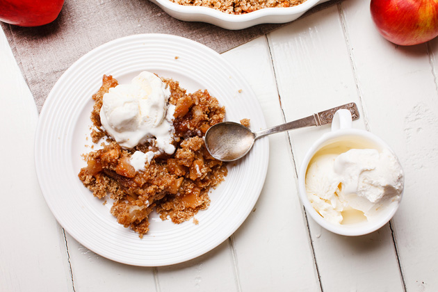 Apple Cinnamon and Cherry Crumble