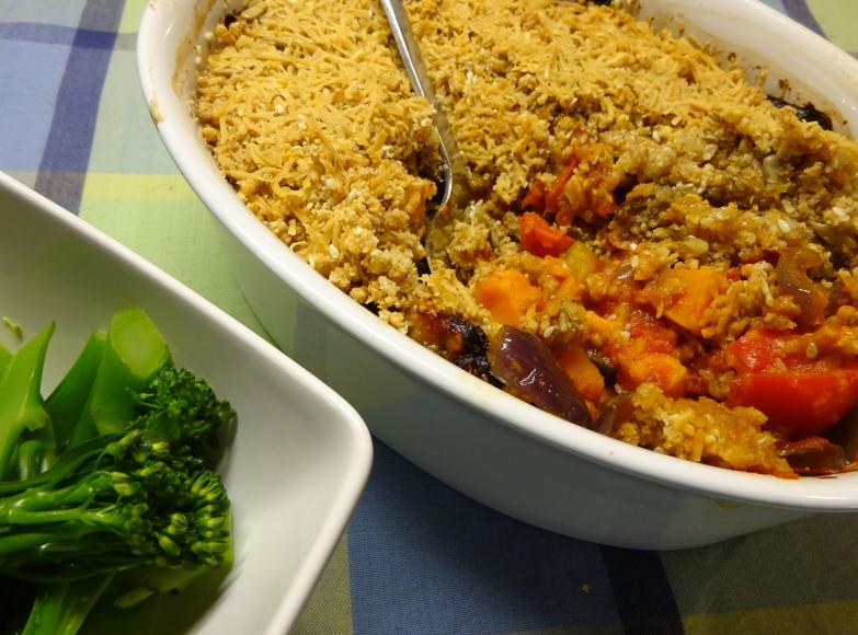 Roast Mediterranean Vegetable Crumble