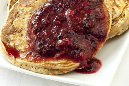 Blueberry Coulis Pancakes
