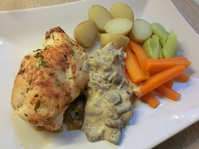 Stilton Stuffed Chicken and Mushroom