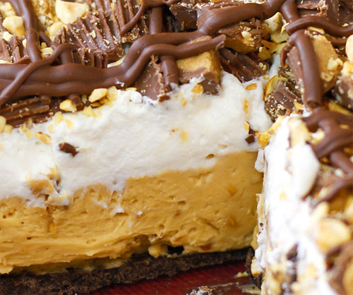 Extreme Reeses Peanut Butter No Bake Pie 