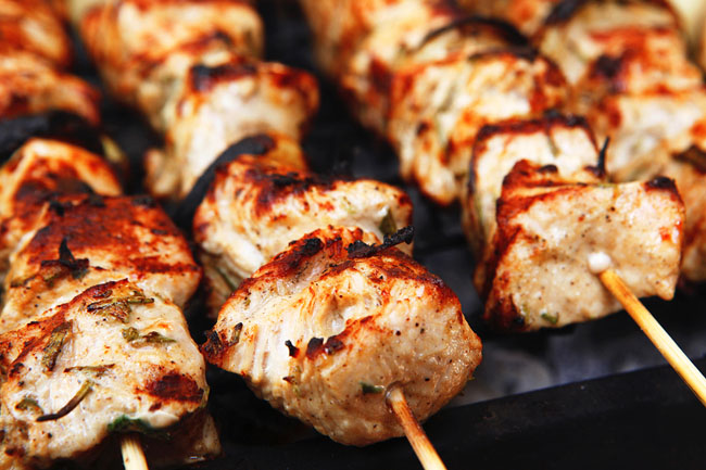 Chicken Kabobs with Peanut Sauce