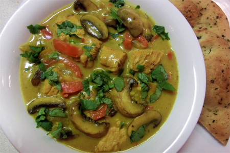 Turkey and mushroom curry