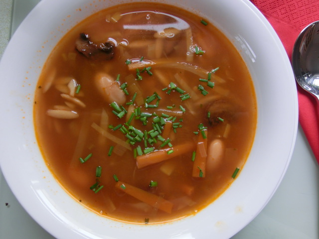 Clear Italian Vegetable and Orzo Soup