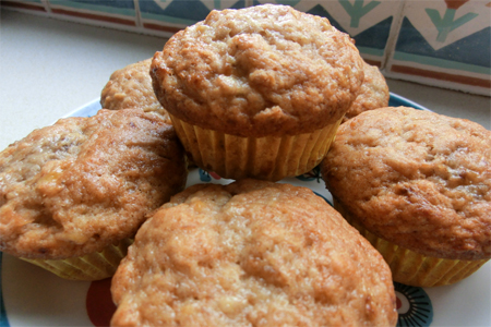 Banana and cinnamon muffins