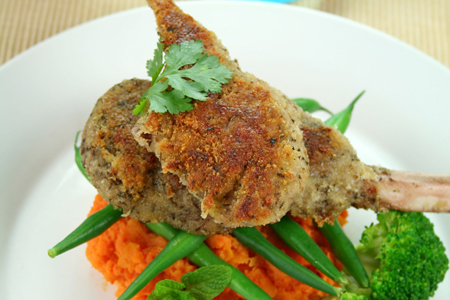 Indian lamb cutlets with coriander