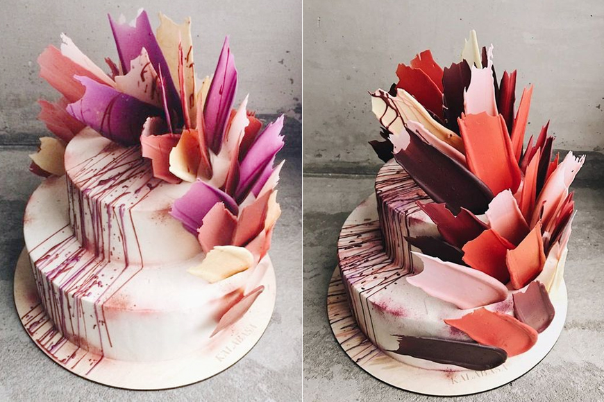 Chocolate Brushstroke Cake