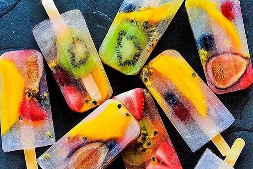 Fresh fruit popsicles