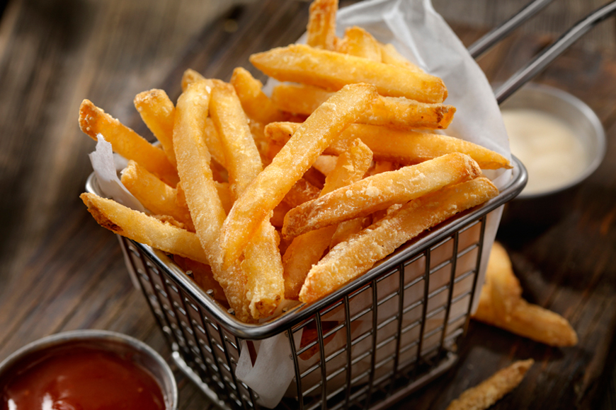 what is the coating on restaurant french fries