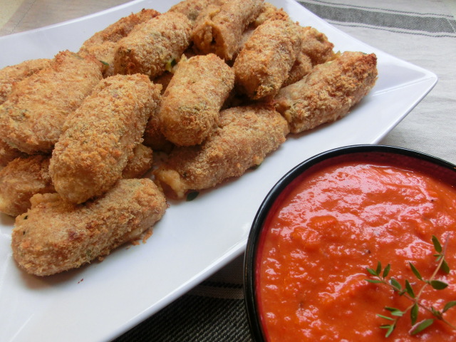 Crab Croquettes with Red Pepper Sauce