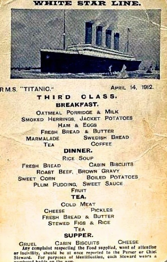 The Last Meal Served On Titanic The Last Meal Served On Titanic