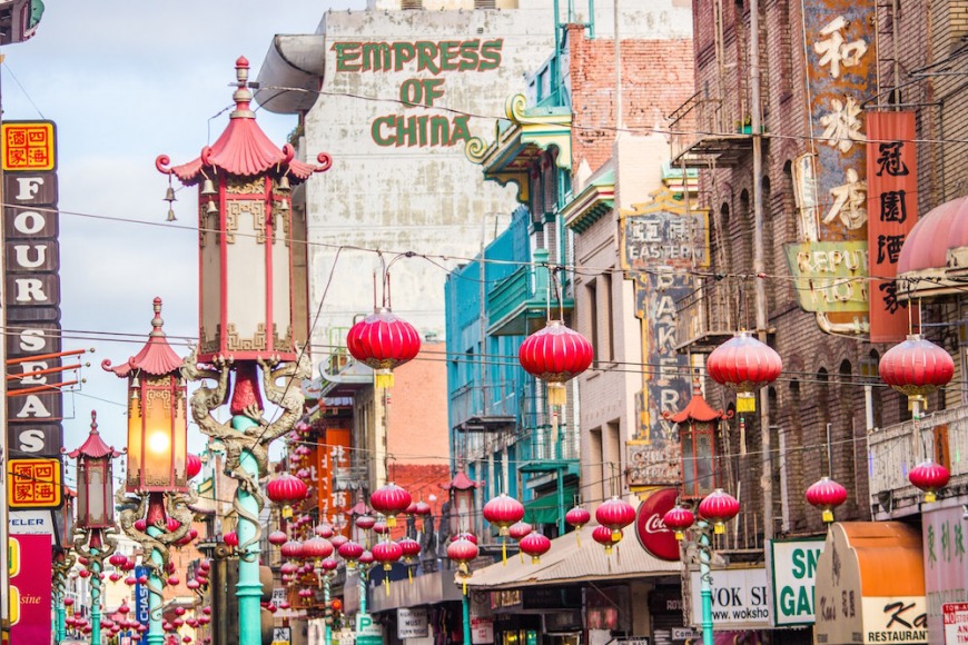 Lanterns and signs in San Francisco’s Chinatown Lanterns and signs in San Francisco’s Chinatown
