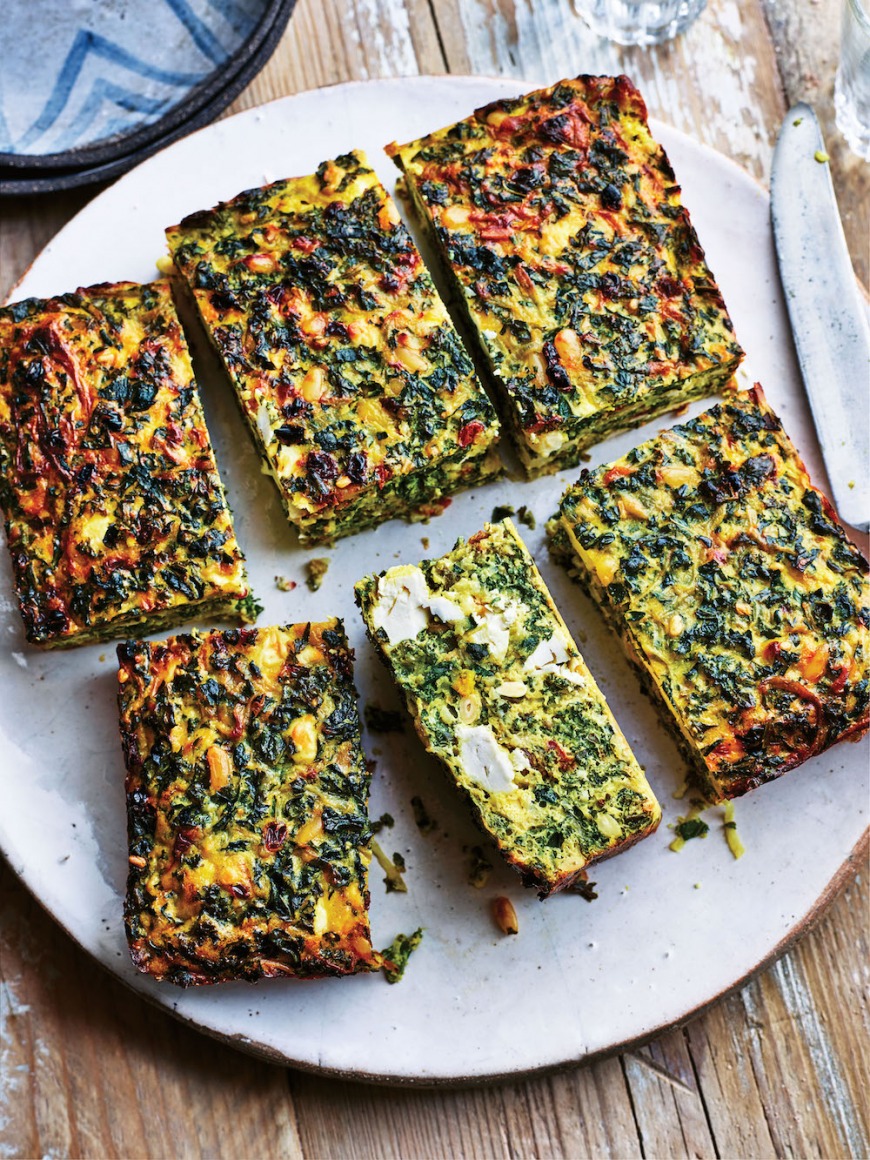 Kale And Cabbage Kuku With Pine Nuts Kale And Cabbage Kuku With Pine Nuts
