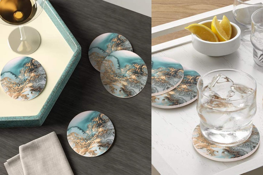 Marble Pattern Coasters Marble Pattern Coasters