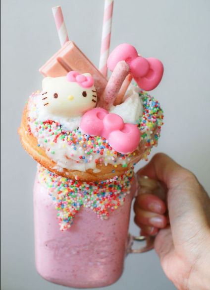 Hello Kitty milkshake Hello Kitty milkshake