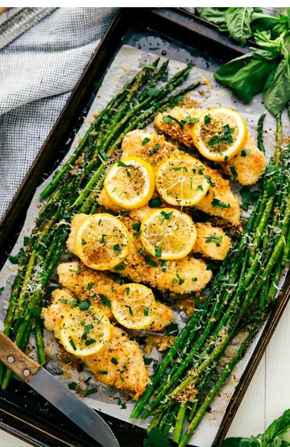 One-pan lemon chicken & asparagus One-pan lemon chicken & asparagus