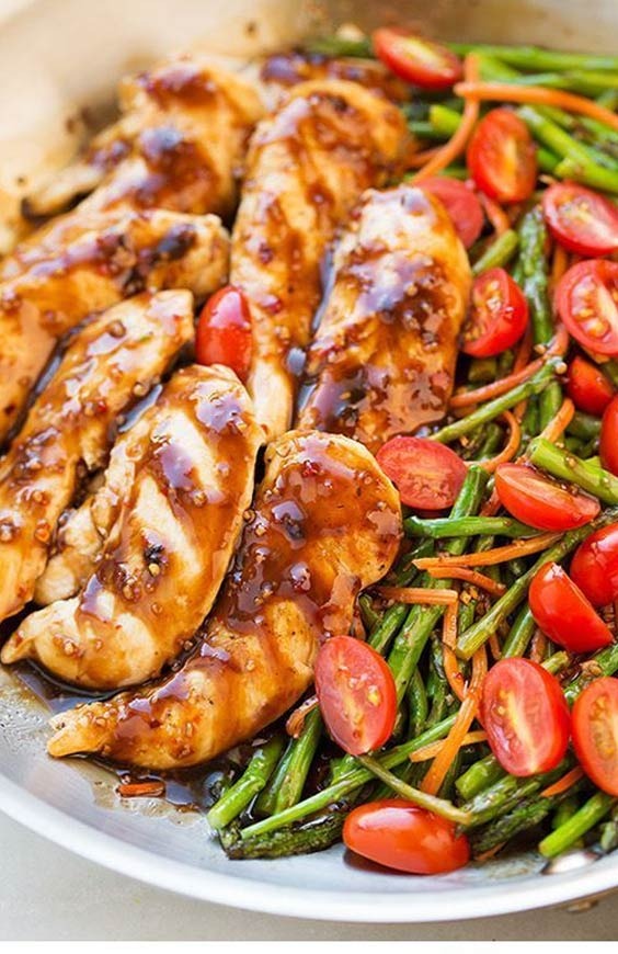 One-pan balsamic chicken with veggies