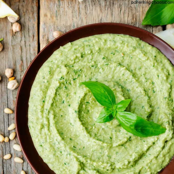 Basil Pesto Hummus Basil Pesto Hummus