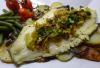 Baked Plaice with Lemon, Leek and Vine Tomatoes