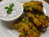 Vegetable Pakoda with Mint Yoghurt Dip