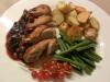 Roast Duck w Redcurrant Sauce & Rosemary Potatoes