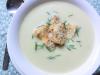 Roasted Garlic Soup with Parmesan Croutons