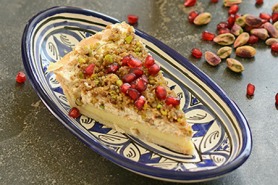 Cardamom and pistachio custard tart