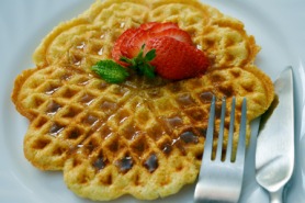 Waffle with Maple Syrup