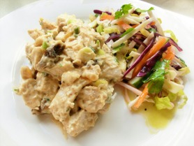 Coronation Chicken with Crunchy Cabbage Salad