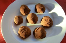 Milk chocolate peppermint truffles