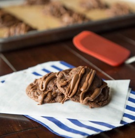 Chocolate Peanut Butter Truffle Cookies