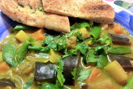Aubergine and Potato Curry
