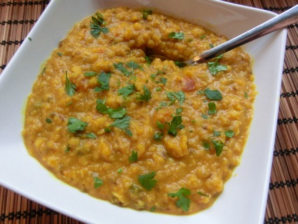 Red lentil and tomato dal