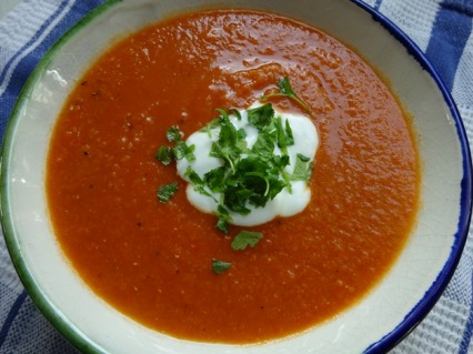 Spicy Tomato, Lentil and Vegetable Soup