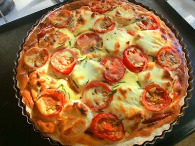 Red Pepper and Goats Cheese Tart