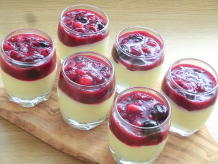 Lemon Posset with Berry Compote