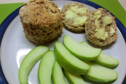 Feta cheese and chive scones