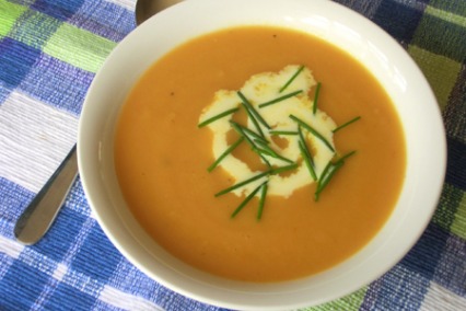 Honey roast parsnip and carrot soup
